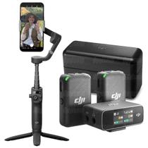 Kit Estabilizador Celular Dji Osmo Mobile 6 + 2 Microfone Sem Fio Dji Mic Kit Estabilizador Celular Dji Osmo Mobile 6 + 2 Microfone Sem Fio Dji Mic