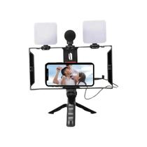 Kit Estabilizador para Celular Tomate MTG-3333 com 2 Iluminadores LED Preto Kit Estabilizador para Celular Tomate MTG-3333 com 2 Iluminadores LED Preto