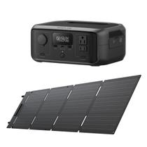 Kit Estação de Energia portátil Ecoflow River 3 127v 300w Gerador Com Painel Solar 60w para viagens
