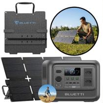 Kit Estação Energia Portátil Elite 100V2 220v+ Placa Solar Sora130w Bluetti Kit Estação Energia Portátil Elite 100V2 220v+ Placa Solar Sora130w Bluetti