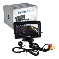 Kit Estacionamento Tela Monitor Câmera Frontal E Ré Tech One