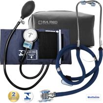 Kit Estagio Enfermagem Aparelho De Medir Pressão + Estetoscopio + Estojo - P.A.Med