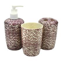 Kit Estampado Floral Rosas Para Banherio Com 03 Peças - Santa Clara Kit Estampado Floral Rosas Para Banherio Com 03 Peças - Santa Clara