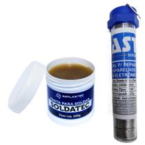 Kit Estanho Tubo Solda Cast + Pasta Soldatec Implastec 100g Kit Estanho Tubo Solda Cast + Pasta Soldatec Implastec 100g