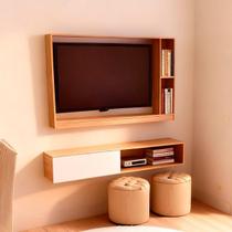 Kit Estante E Rack Suspenso Tv Até 40 Polegadas Sala Home