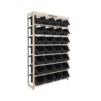 Kit Estante Gaveteiro 28 Gavetas Pretas N 7 Presto 93015