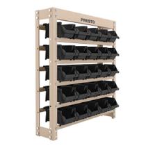 Kit Estante Gaveteiro com 25 Gavetas Empilháveis Nr. 3 Preto Kit Estante Gaveteiro com 25 Gavetas Empilháveis Nr. 3 Preto