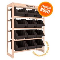 Kit Estante Gaveteiro Organizador 12.7 Preto