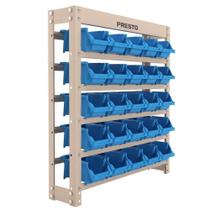 Kit Estante Gaveteiro Organizador 25/3 Azul - 93002 - PRESTO