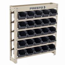Kit Estante Gaveteiro Organizador 25/3 Preta - 93003 - PRESTO