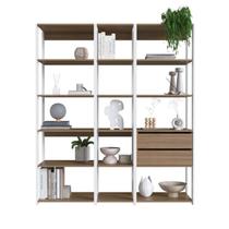 Kit Estante Livreiro 03 Pecas 183X160CM Branco Montana PRODDY Kit Estante Livreiro 03 Pecas 183X160CM Branco Montana PRODDY