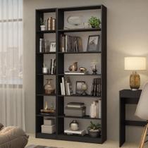 Kit Estante Livreiro 6908 e Estante Livreiro 6906 Preto Kit Estante Livreiro 6908 e Estante Livreiro 6906 Preto