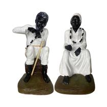 Kit Estátua Preto Velha e Preta Velha Decoração Altar Kit Estátua Preto Velha e Preta Velha Decoração Altar