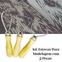 Kit Esteca Para Modelagem Com 3 Peças Sft015 Sinoart Kit Esteca Para Modelagem Com 3 Peças Sft015 Sinoart