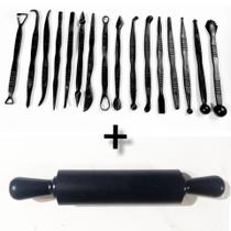 Kit Estecas 16 Ferramentas + Rolo 23cm Kit Estecas 16 Ferramentas + Rolo 23cm
