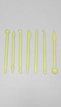 Kit Estecas Modelagem Plástico 8 Peças 12cm Kit Estecas Modelagem Plástico 8 Peças 12cm