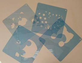 Kit estêncil gato na xícara