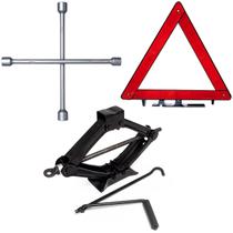 Kit Estepe Carro Chave Roda Macaco Tipo Sanfona 1,5 Tonelada Triângulo Automotivo - Idea