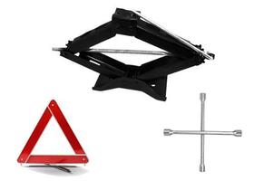 Kit Estepe Carros Macaco Sanfona 1,2t Triangulo Chave Roda