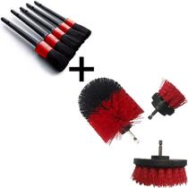 Kit Estética Automotiva pinceis e escovas rotativas ROTTA376