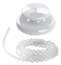 Kit Estético Botão + Elástico P/ Desencravar Unhas Podologia