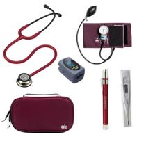 KIT Estetoscópio Littmann 3M + Esgifmo + Case + Lanterna + Oxímetro + Termômetro - Cores Variadas