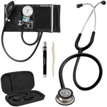Kit Estetoscópio Littmann Classic III + Esfigmomanômetro + Case + Lanterna Clínica + Caneta de Osso Kit Estetoscópio Littmann Classic III + Esfigmomanômetro + Case + Lanterna Clínica + Caneta de Osso