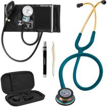 Kit Estetoscópio Littmann Classic III + Esfigmomanômetro + Case + Lanterna Clínica + Caneta de Osso Kit Estetoscópio Littmann Classic III + Esfigmomanômetro + Case + Lanterna Clínica + Caneta de Osso