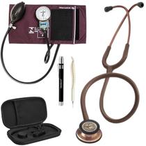Kit Estetoscópio Littmann Classic III + Esfigmomanômetro + Case + Lanterna Clínica + Caneta de Osso