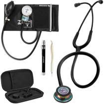 Kit Estetoscópio Littmann Classic III + Esfigmomanômetro + Case + Lanterna Clínica + Caneta de Osso Kit Estetoscópio Littmann Classic III + Esfigmomanômetro + Case + Lanterna Clínica + Caneta de Osso