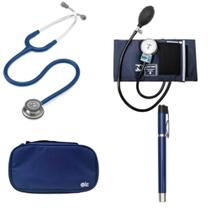 Kit Estetoscopio Littmann + esfigmo + case + Laterna - Cores Variadas - LIttmann - 3m