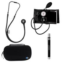 KIT Estetoscópio Rappaport P.A. MED + Esfigmo + Case + Lanterna - Cores Variadas KIT Estetoscópio Rappaport P.A. MED + Esfigmo + Case + Lanterna - Cores Variadas
