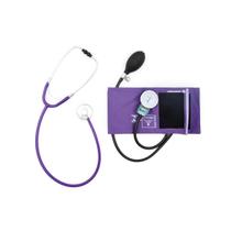 Kit Estetoscópio Unisson + Esfigmomanômetro Roxo Pamed