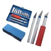 Kit Estilete Bisturi de Precisão 16 Peças Tipo Bisturi com Estojo Magnético Artesanato Artesão Modelismo Aeromodelismo Kit Estilete Bisturi de Precisão 16 Peças Tipo Bisturi com Estojo Magnético Artesanato Artesão Modelismo Aeromodelismo