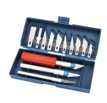 Kit Estilete de Precisão 15cm c/ 13 peças - 3 Hastes, 13 Lâminas