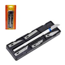 Kit Estilete Precisão 7 Pçs Suporte Tipo Bisturi Kit Estilete Precisão 7 Pçs Suporte Tipo Bisturi