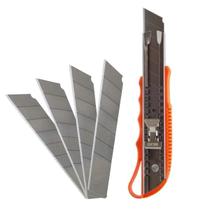 Kit Estilete Profissional Com Jogo De Lâminas 25mm Aço Inox