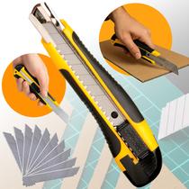 Kit Estilete Profissional Emborrachado Para Gesseiro E Abertura De Caixas Top Kit Estilete Profissional Emborrachado Para Gesseiro E Abertura De Caixas Top