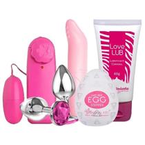 Kit Estimulador Curvo, Acessório com Base, Estimulador Anatômico e Gel Neutro 60g Uso Externo