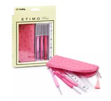 Kit Estojo Agulhas de Crochê Tulip Etimo Rosê DIY