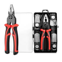 Kit Estojo Alicate 5 em 1 Cortador Descascador Crimpador