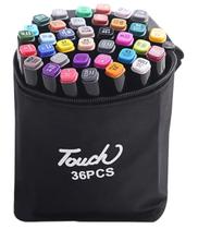 Kit Estojo Canetinha Marcador Desenho 36 Cores Hidrografica