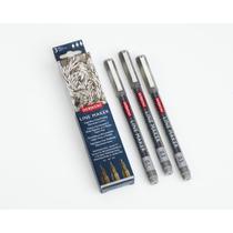 Kit Estojo com 3 Canetas Graphik Line Maker 0,1/0,3/0,5mm Grafite