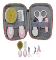 Kit Estojo Cuidados Higiene Bebê Tesoura Pente Cortador Buba Kit Estojo Cuidados Higiene Bebê Tesoura Pente Cortador Buba