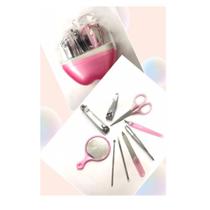 Kit Estojo De Manicure 9 Pcs Maça Durável Portátil Original - LAG