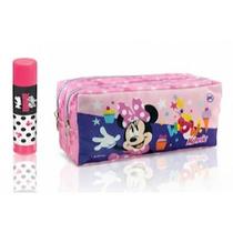 Kit Estojo Duplo Minnie Rosa Original Dac + Cola Bastão Minnie Kit Estojo Duplo Minnie Rosa Original Dac + Cola Bastão Minnie