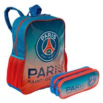 Kit Estojo Duplo + Mochila Costas PSG Oficial - Sestini Kit Estojo Duplo + Mochila Costas PSG Oficial - Sestini