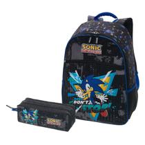 Kit Estojo Duplo + Mochila Costas Sonic Don't Stop - Pacific Kit Estojo Duplo + Mochila Costas Sonic Don't Stop - Pacific