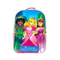 Kit Estojo, Lancheira E Mochila Infantil Princesa Rosa Kit Estojo, Lancheira E Mochila Infantil Princesa Rosa
