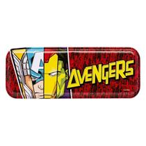 Kit Estojo Lata+Lápis+Borracha+Apontador+Régua+Avengers 22229 Molin
